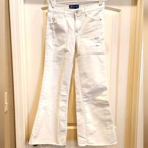 Democracy "Ab" solution white denim Flare Jeans